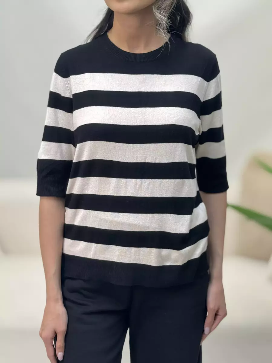 بافت راه راه کرم و مشکی