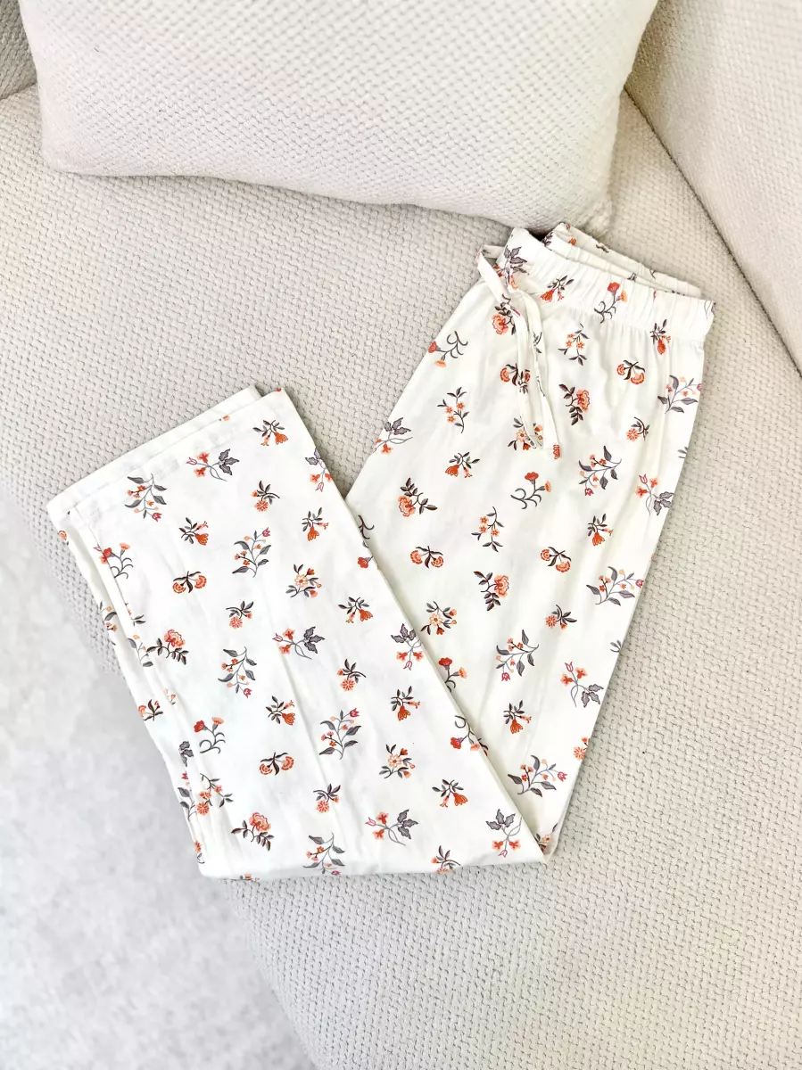 شلوار راحتی (سرخابی-سفید)