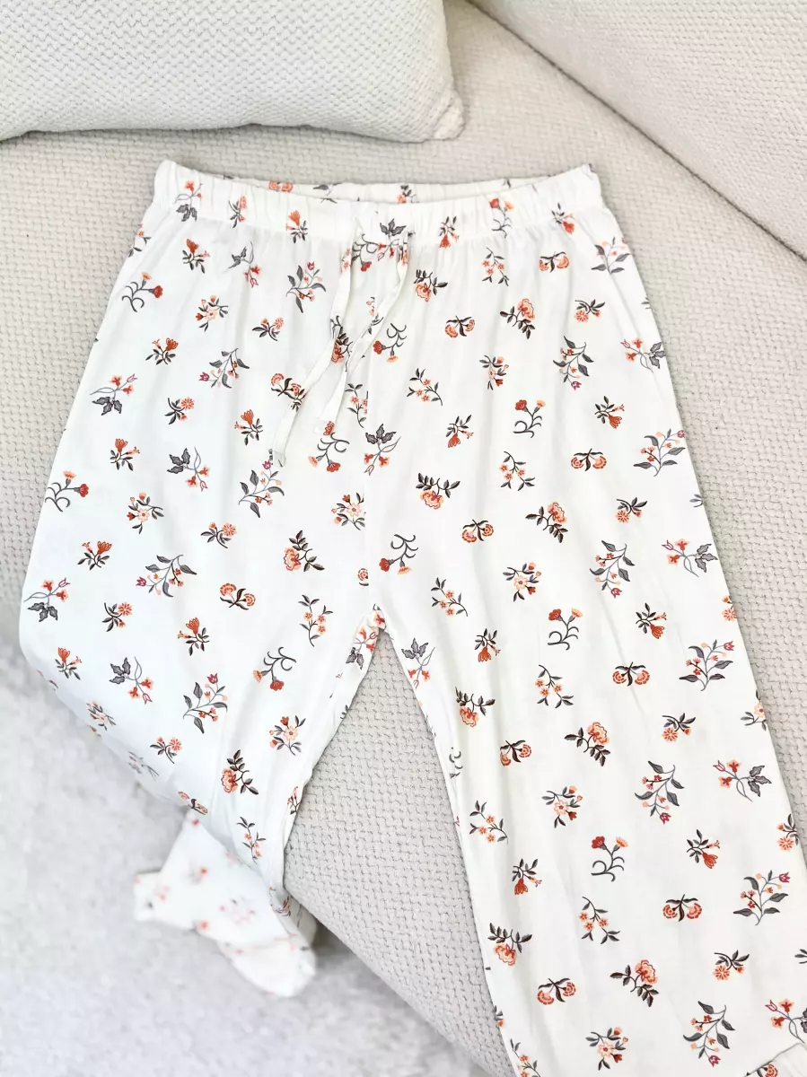 شلوار راحتی (سرخابی-سفید)