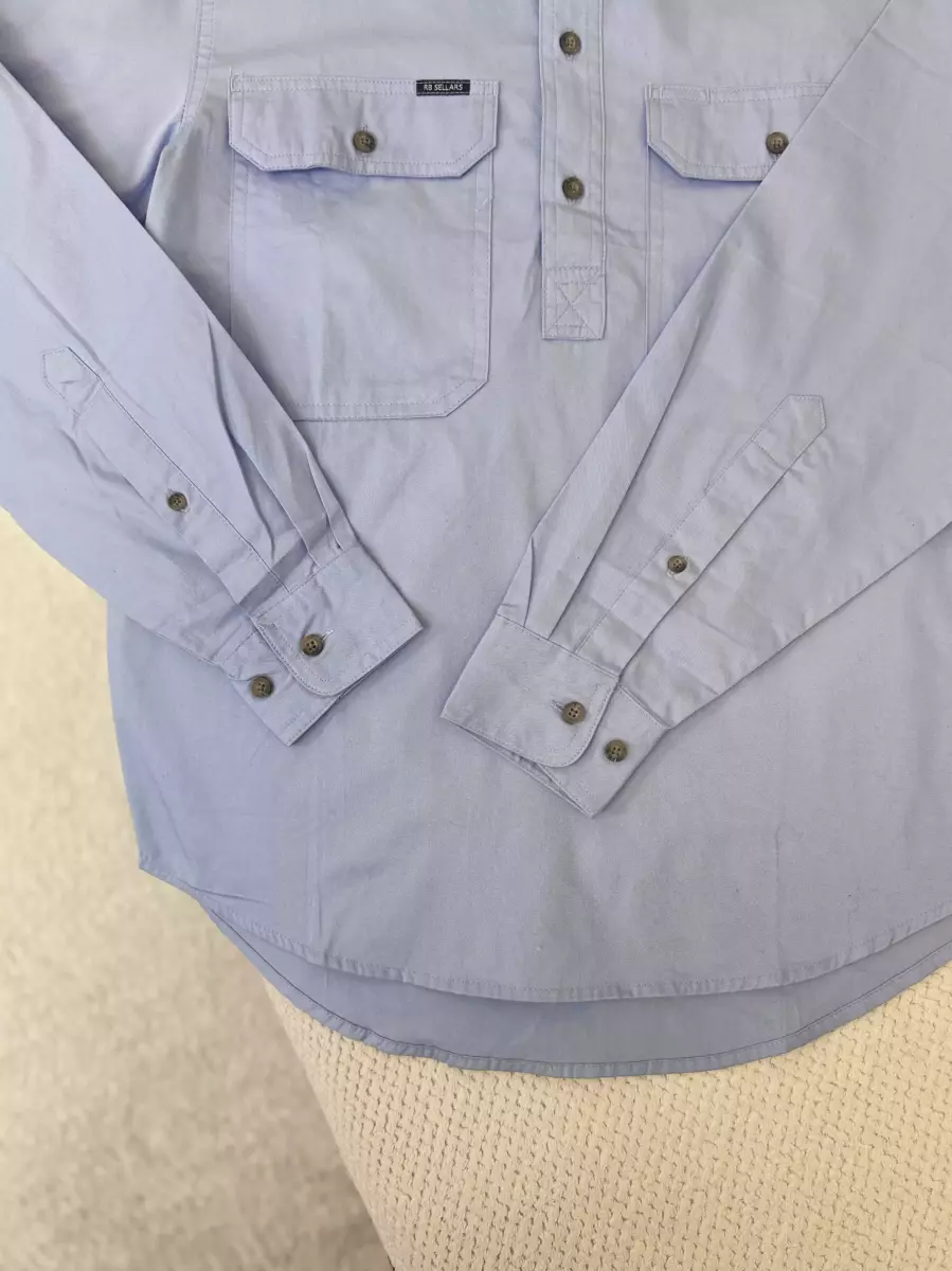 پیراهن مردانه آبی روشن(مدل ۴دکمه)