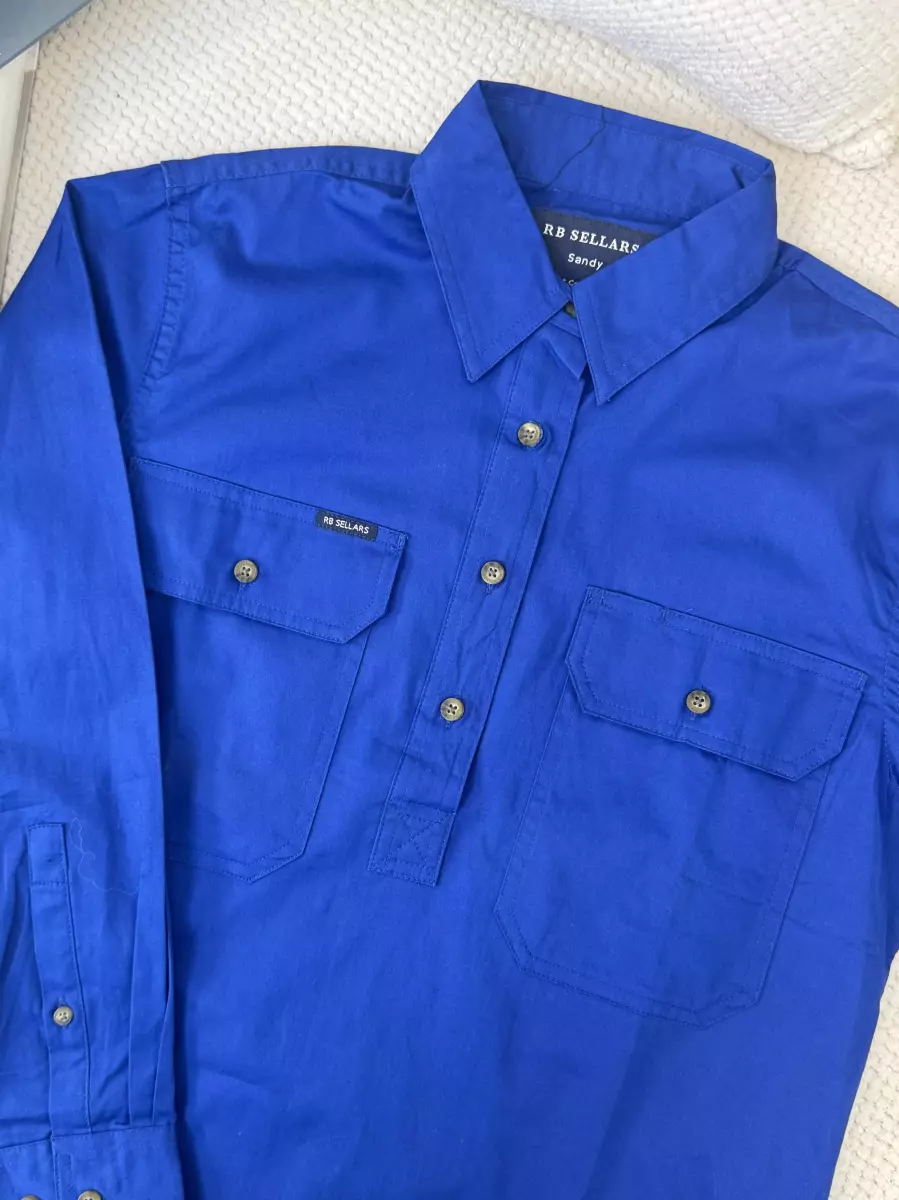 پیراهن مردانه آبی کاربنی(4دکمه)