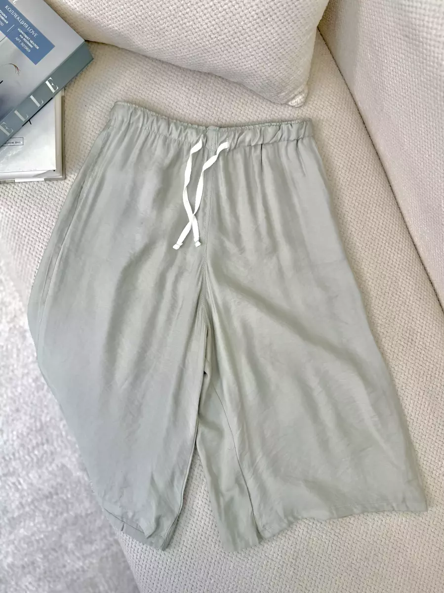 شلوارک نخی (سبز/سرمه ای/سفید)