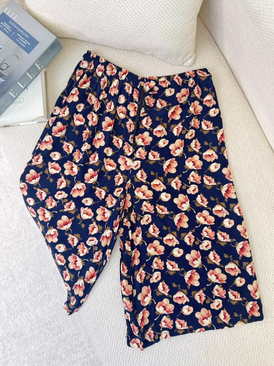 شلوارک نخی (سبز/سرمه ای/سفید)