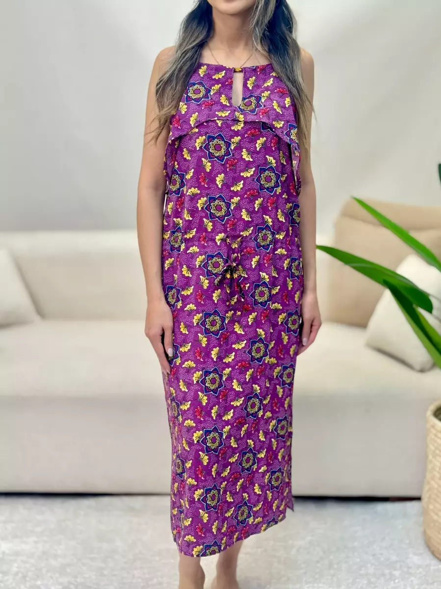 پیراهن بنفش گلدار