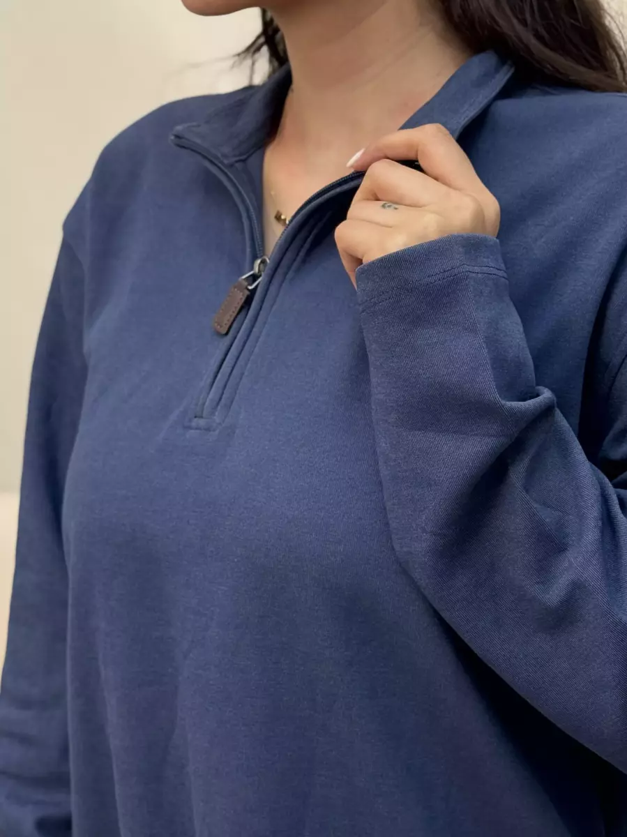 دورس نیم زیپ (کرم/سرمه ای)