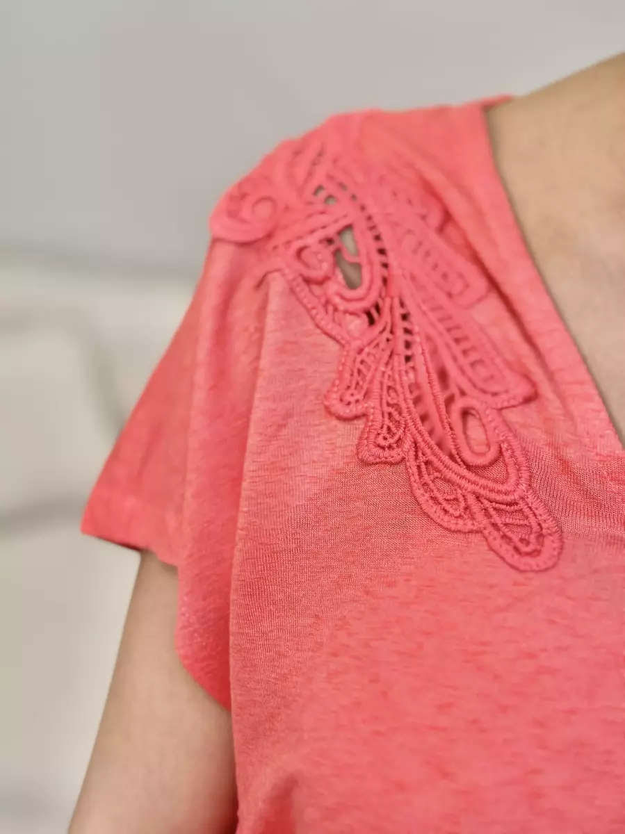 تیشرت سرشانه گیپور (2رنگ)