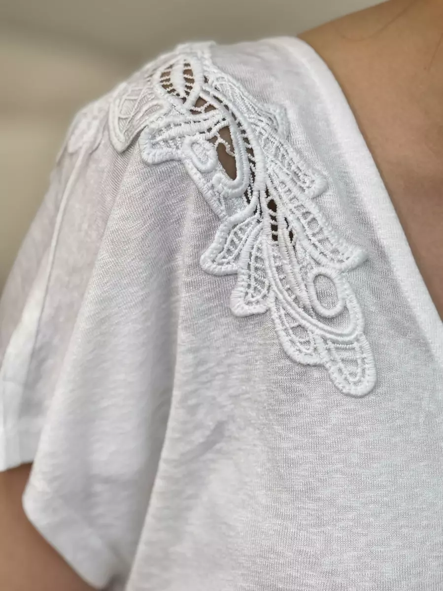 تیشرت سرشانه گیپور (2رنگ)