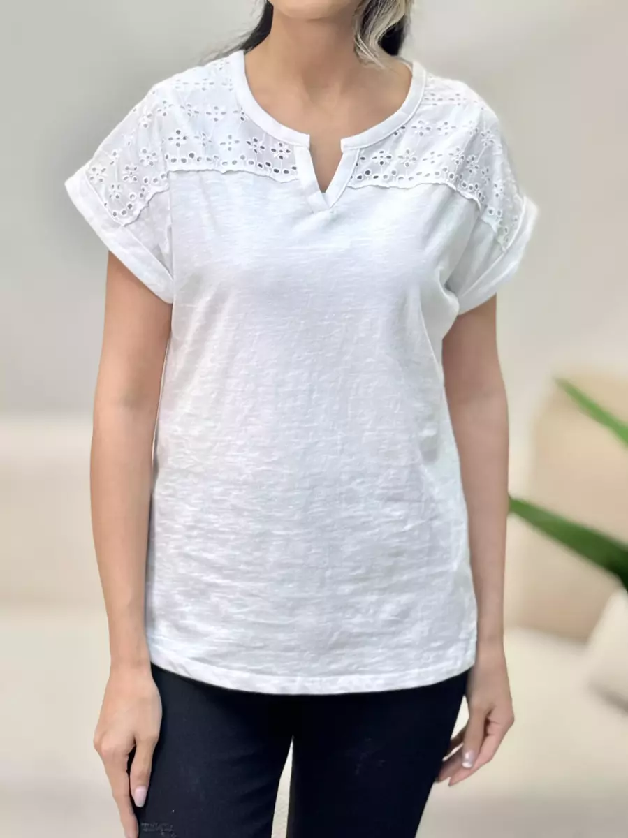 تیشرت یقه هفت خامه دوزی