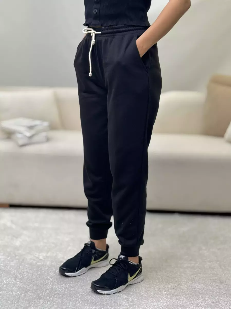 شلوار اسلش مشکی پایین گت