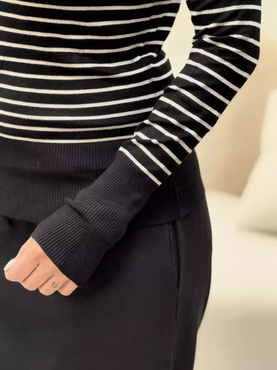 بافت راه راه c&a سفید و مشکی