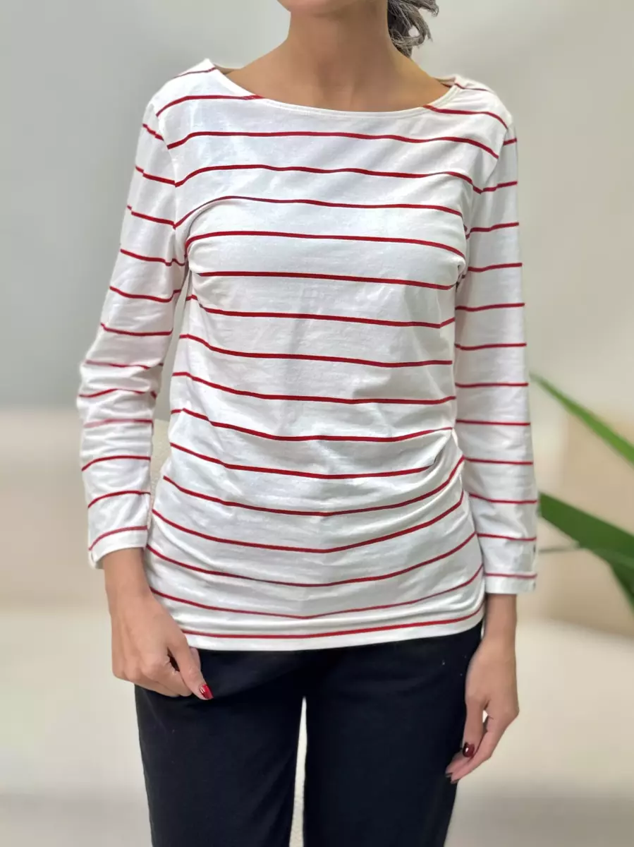 تیشرت آستین دکمهc&a(راه راه)