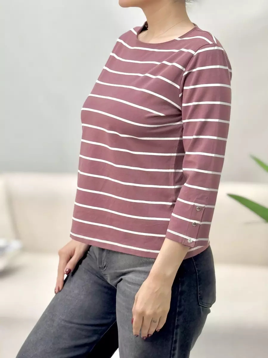 تیشرت آستین دکمهc&a(راه راه)