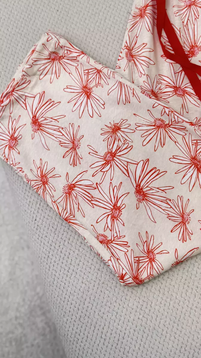 شلوار راحتی گلبهی طرح گل anko