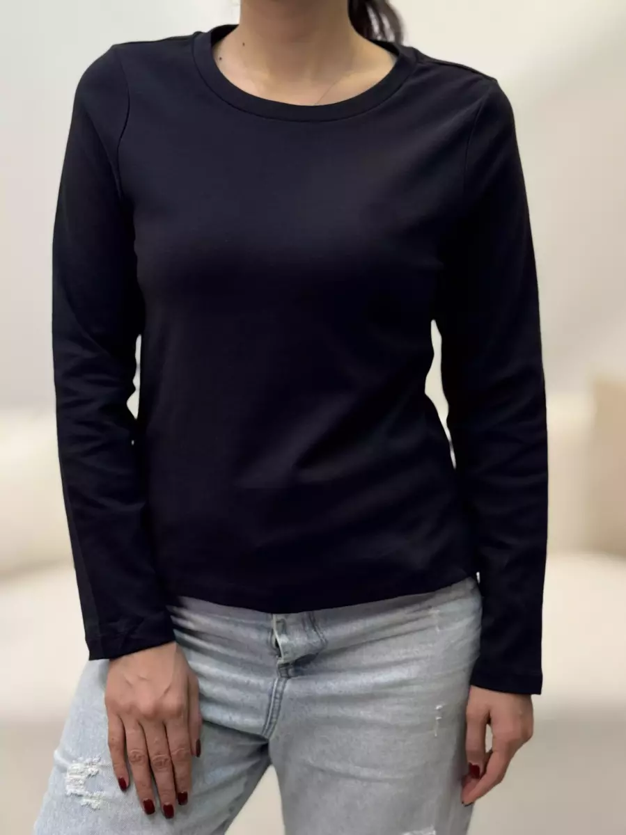 تیشرت ساده آستین بلند cotton