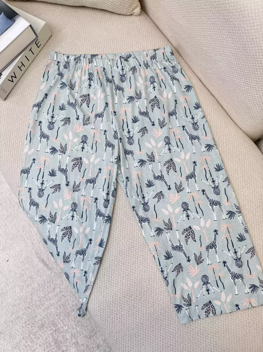 شلوارک راحتی آبی زرافه