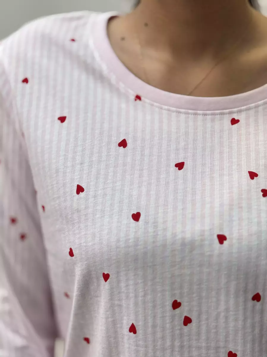 بلوز پاییزه راه راه صورتی