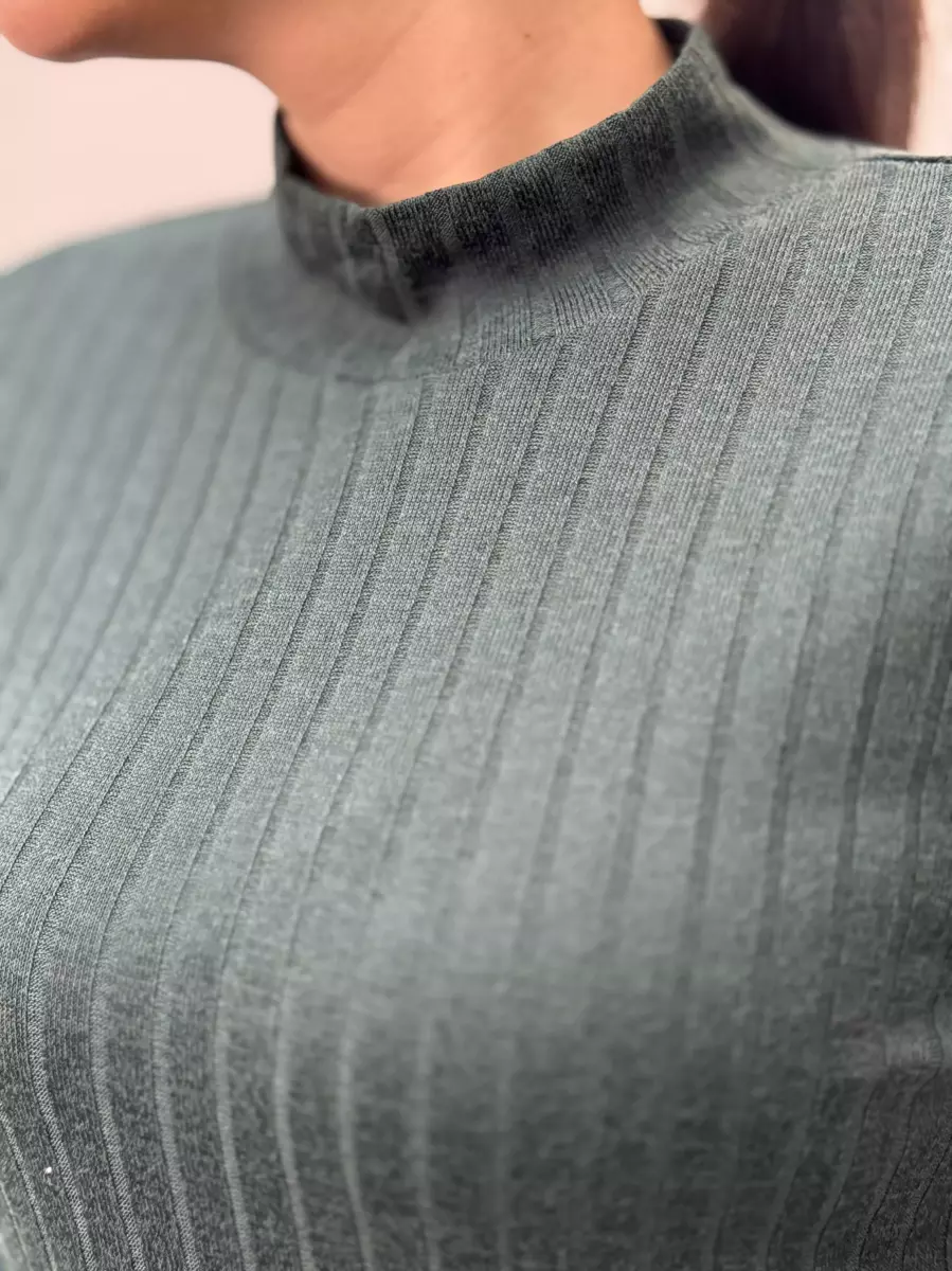 بلوز آستین بلند یقه3سانت سبز