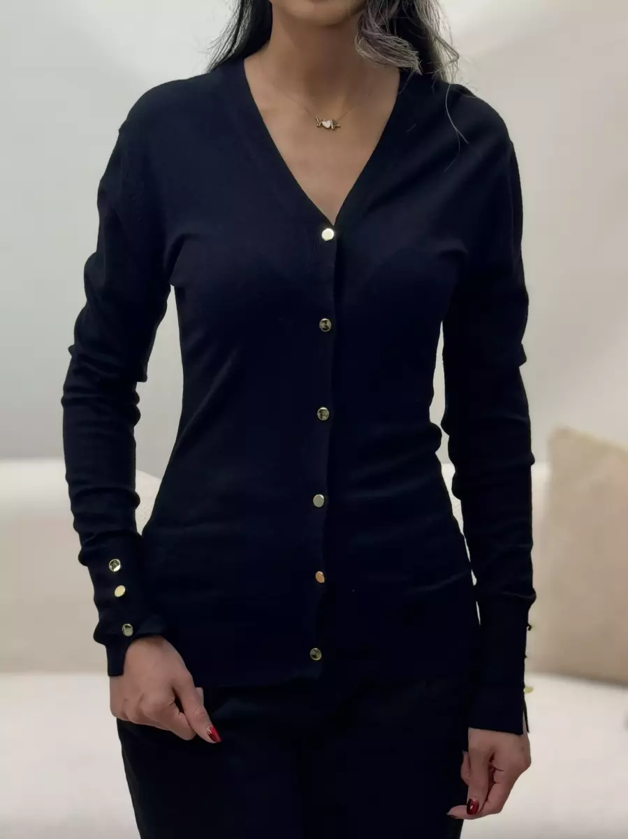 ژاکت بافت جلو دکمه 3رنگ