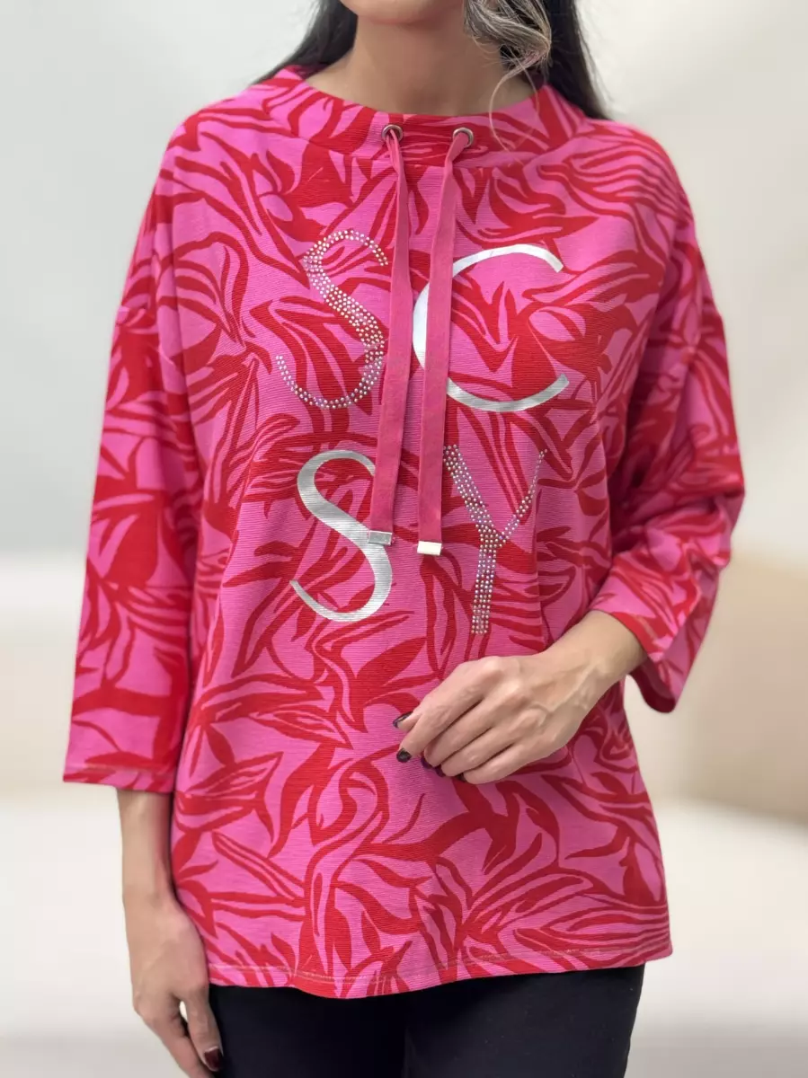 دورس سرخابی طرحدار یقه بندی