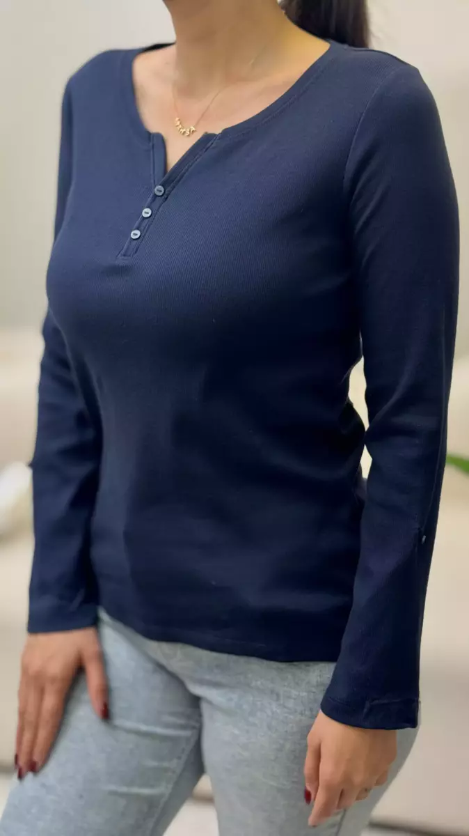 تیشرت کبریتی 3 دکمه (TOM Tailor)