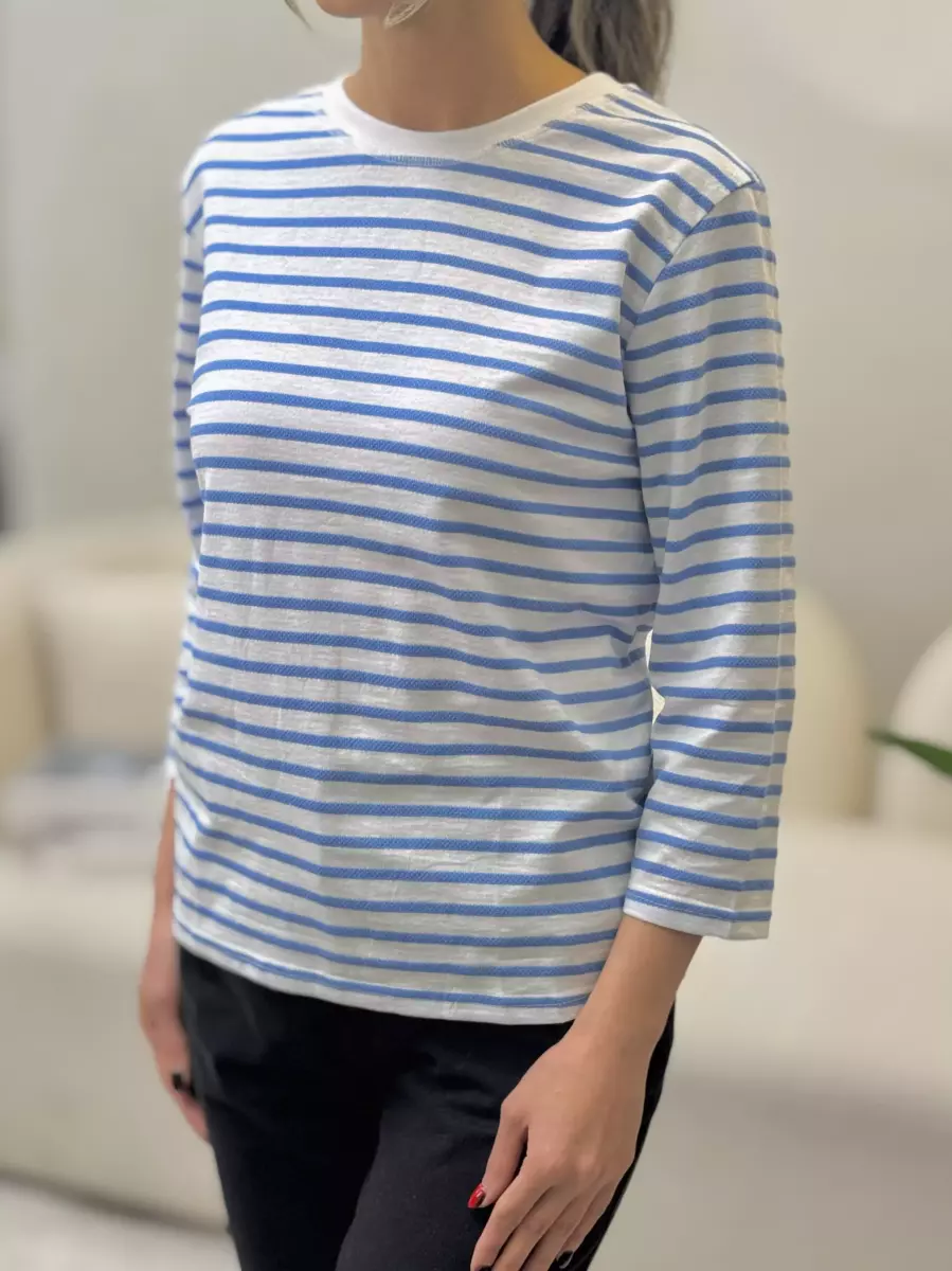 تیشرت آستین سه ربع راه راه powerful