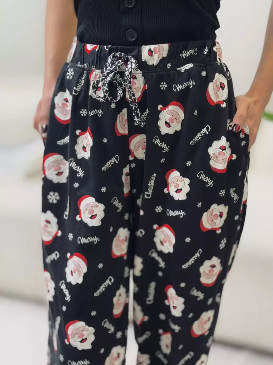 شلوار راحتی  بابانوئل مشکی