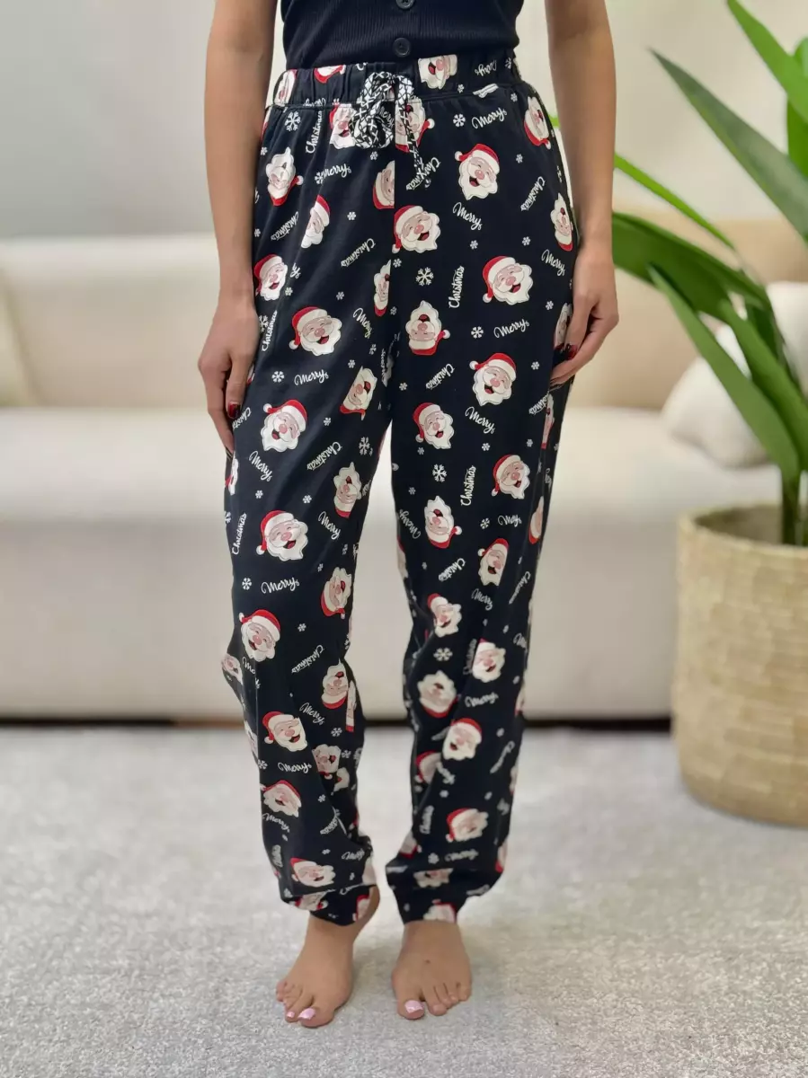 شلوار راحتی  بابانوئل مشکی