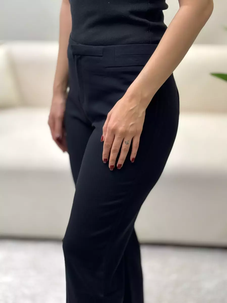 شلوار کرپ مشکی m&s