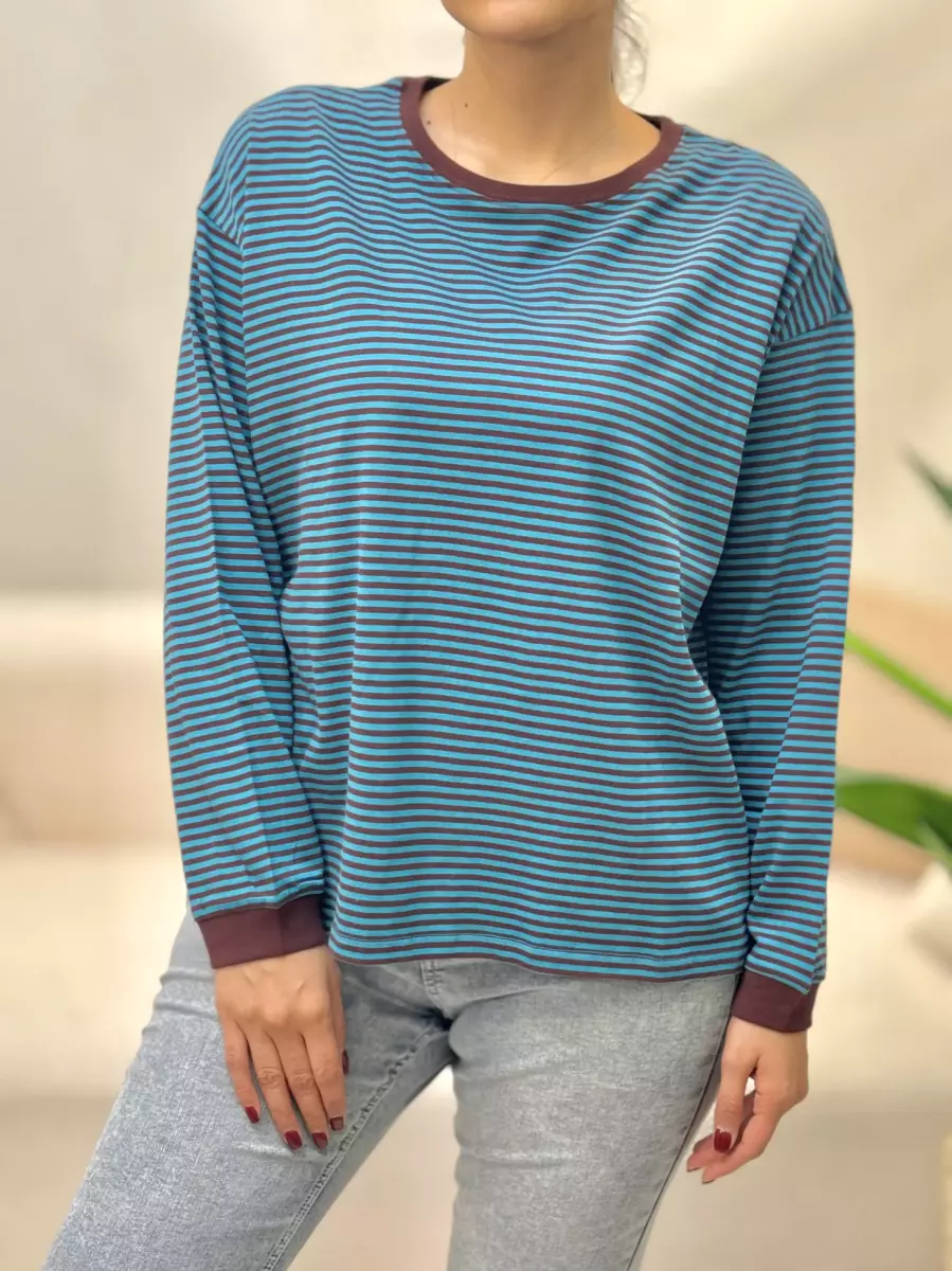 تیشرت راه راه آبیamerican