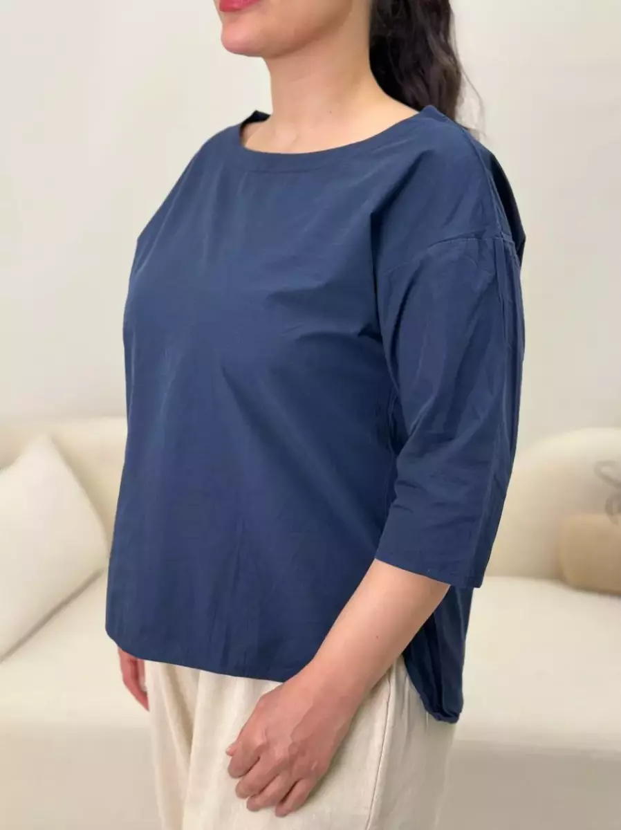 شومیز ساده(سرمه ای/سفید)