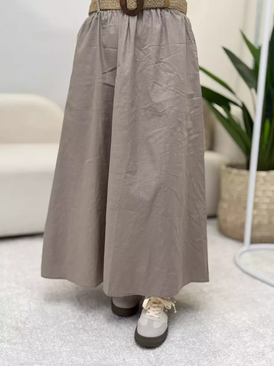 دامن لینن زارا بدون دکمه