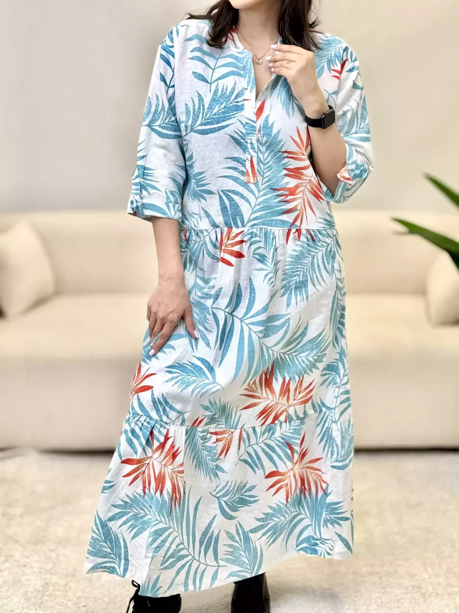 پیراهن لینن ساده و طرحدار دفکتو