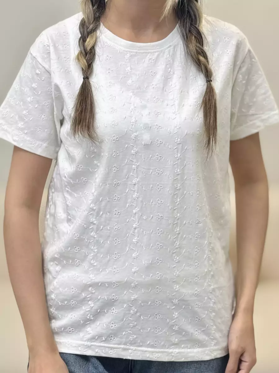 تیشرت گلدوزی سفید(جدید)