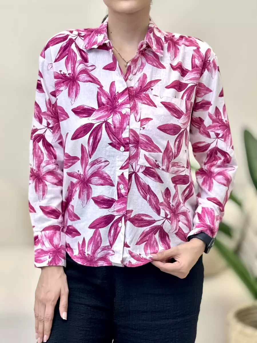 شومیز طرح برگ سرخابی