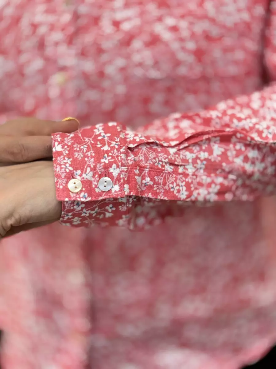 شومیز گلدار گلبهی