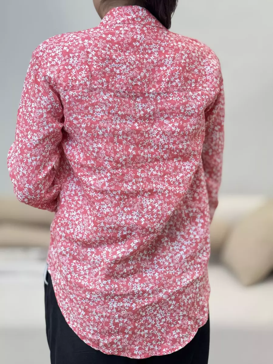 شومیز گلدار گلبهی