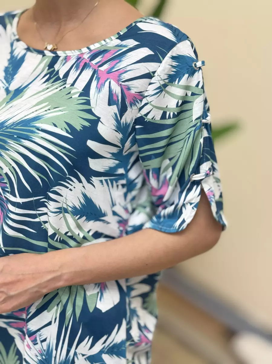 تیشرت طرح برگ هاوایی جدید