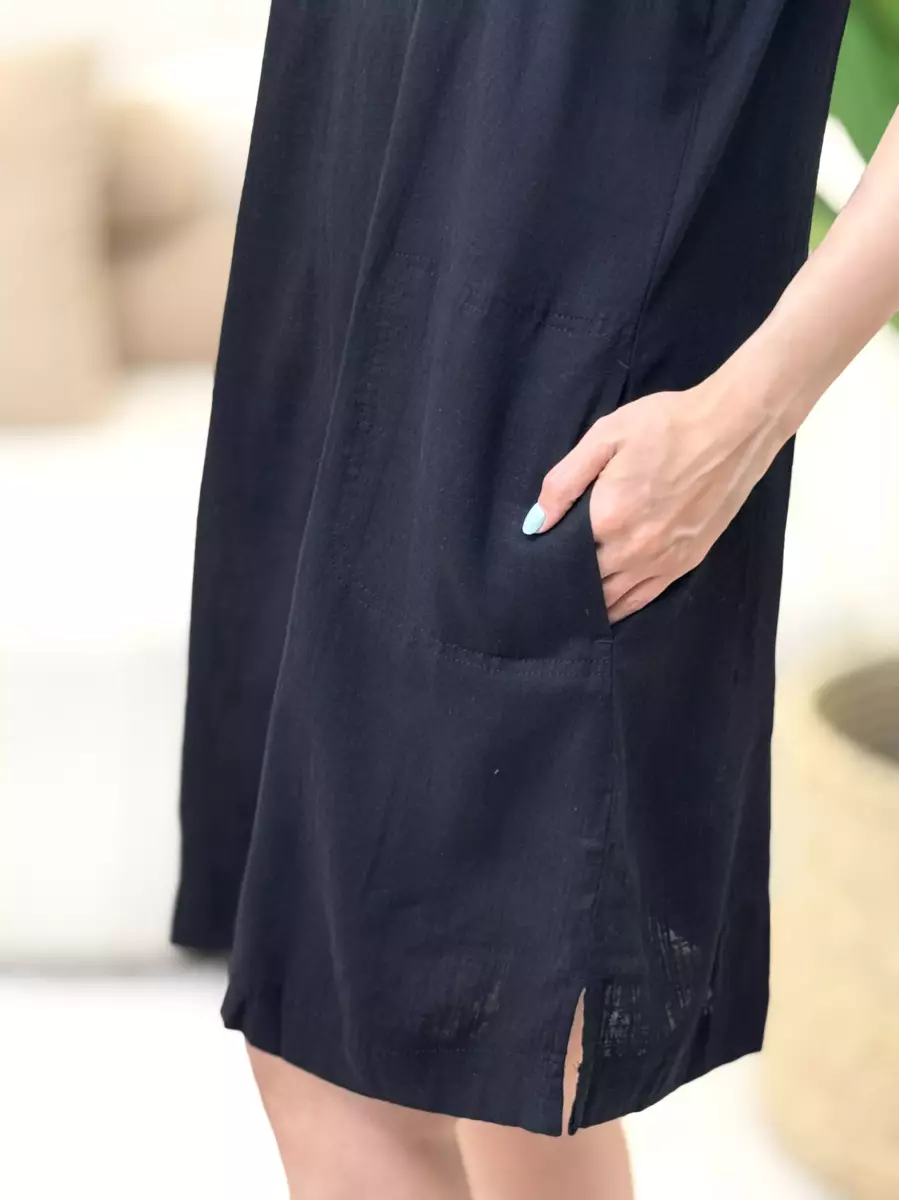 پیراهن مشکی لینن