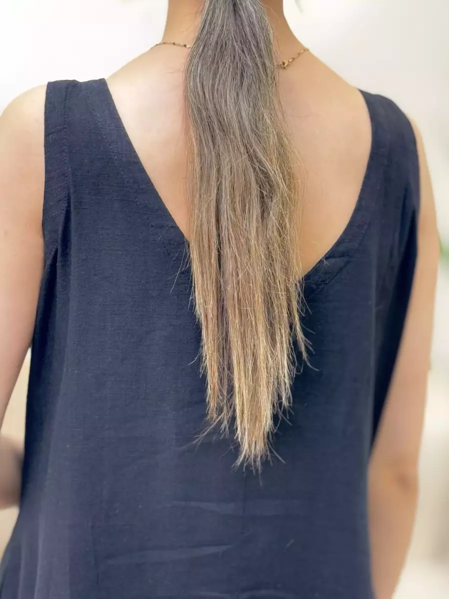 پیراهن مشکی لینن