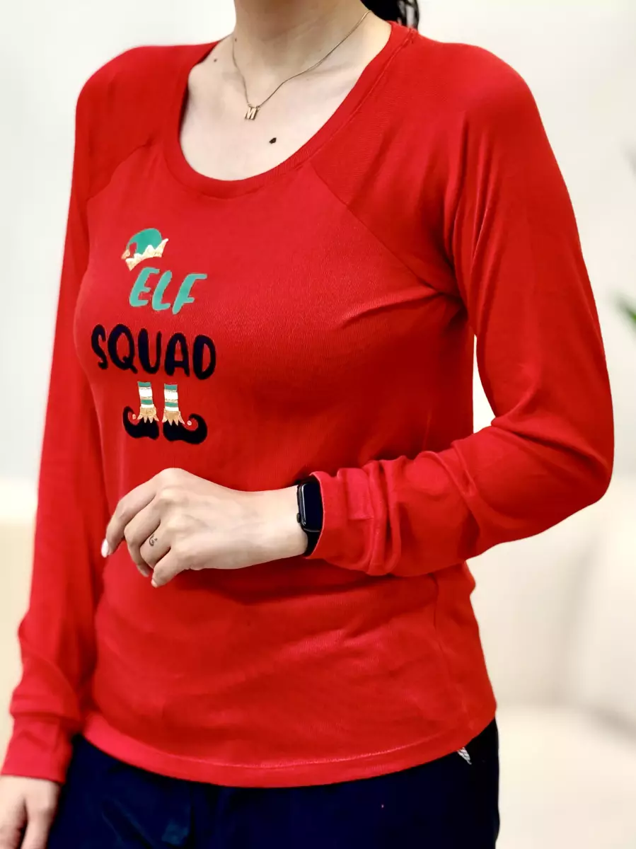 تیشرت آستین بلند قرمز