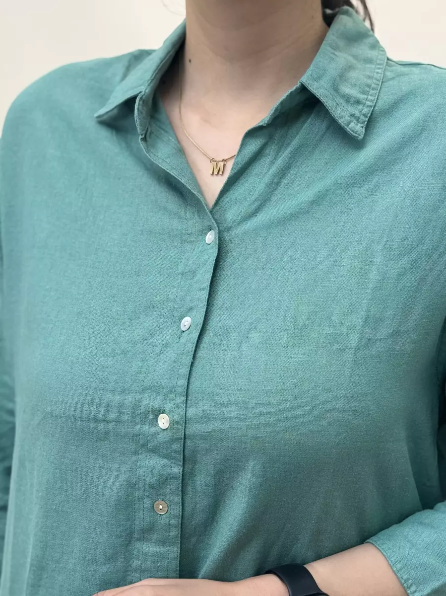 شومیز سفید و سبز