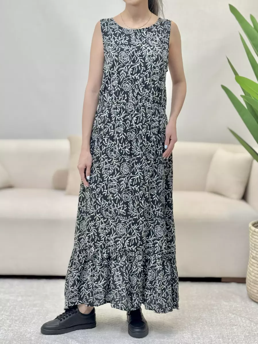 پیراهن مشکی طرح گل