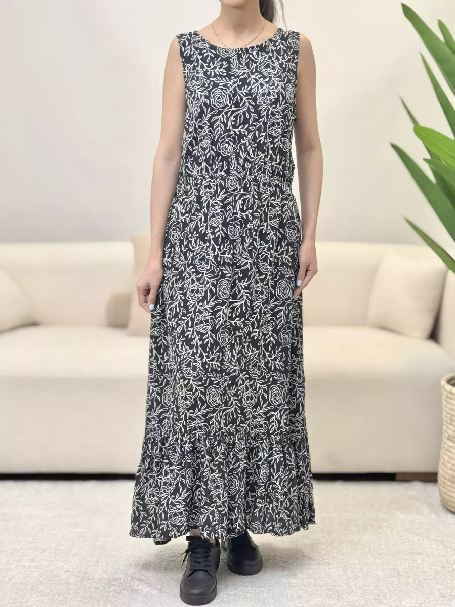 پیراهن مشکی طرح گل