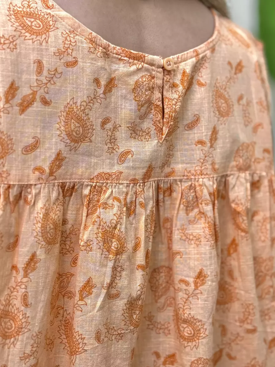 تاپ لینن بته جقه نارنجی