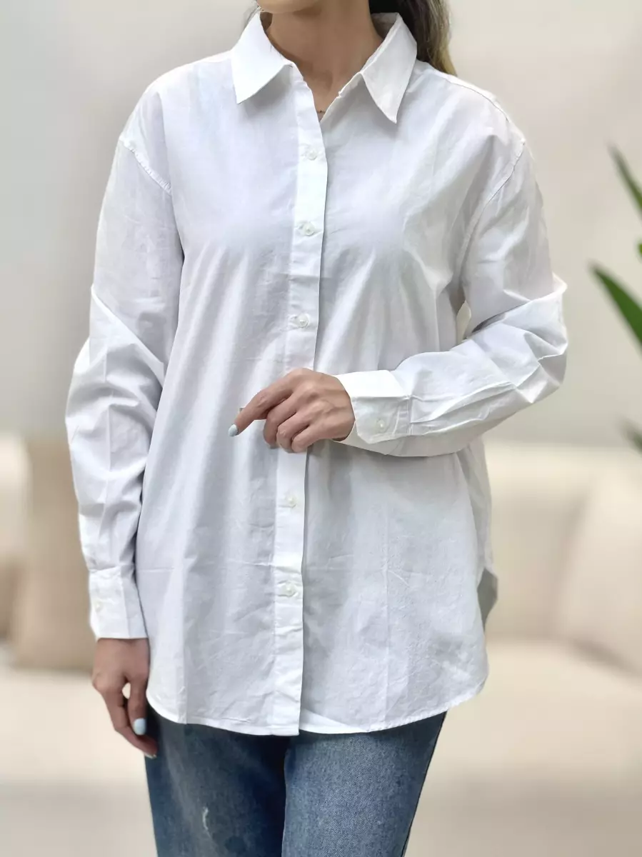 شومیز سفید ساده