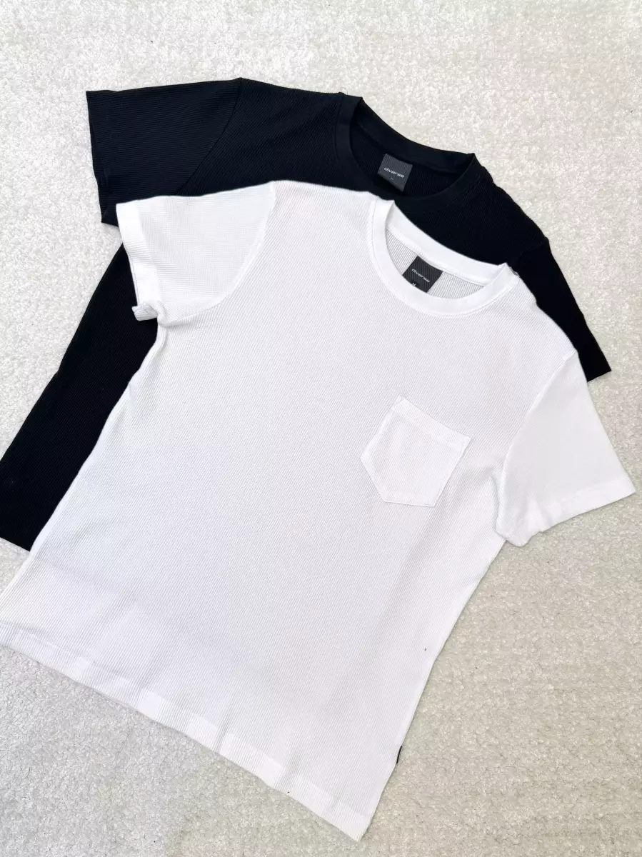 تیشرت ساده تک جیب مردانه(سفید/مشکی)