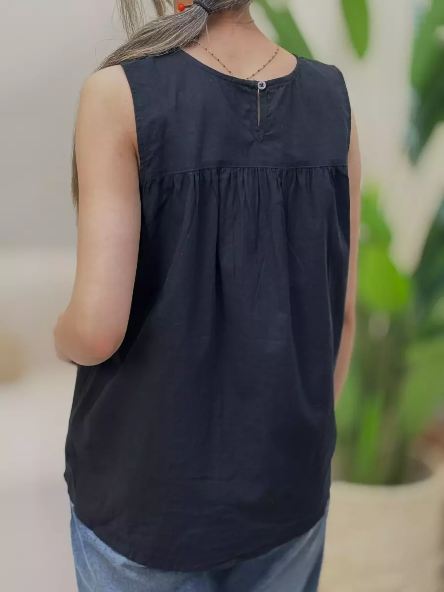 تاپ پشت دکمه(مشکی-سفید)