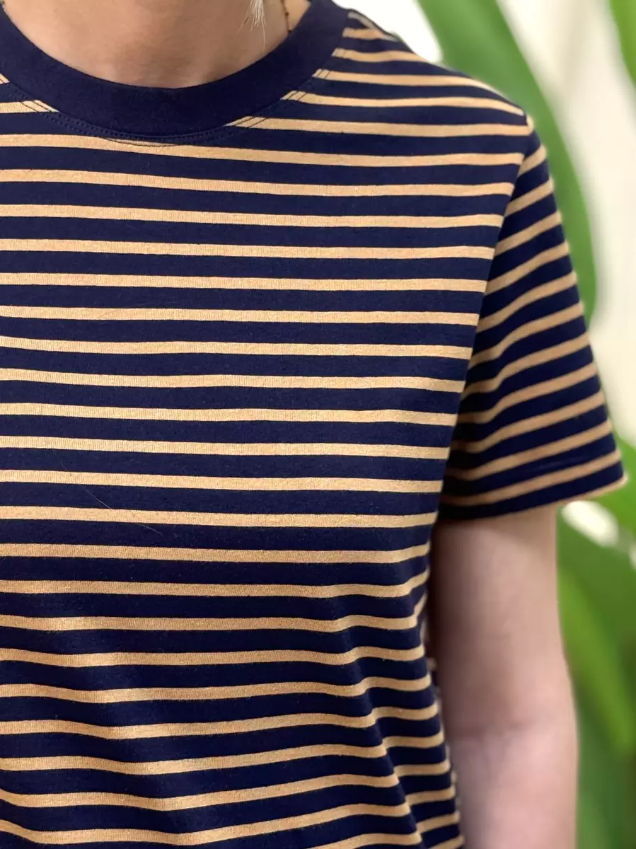 تیشرت راه راه دوطرح( سفید /سرمه ای)