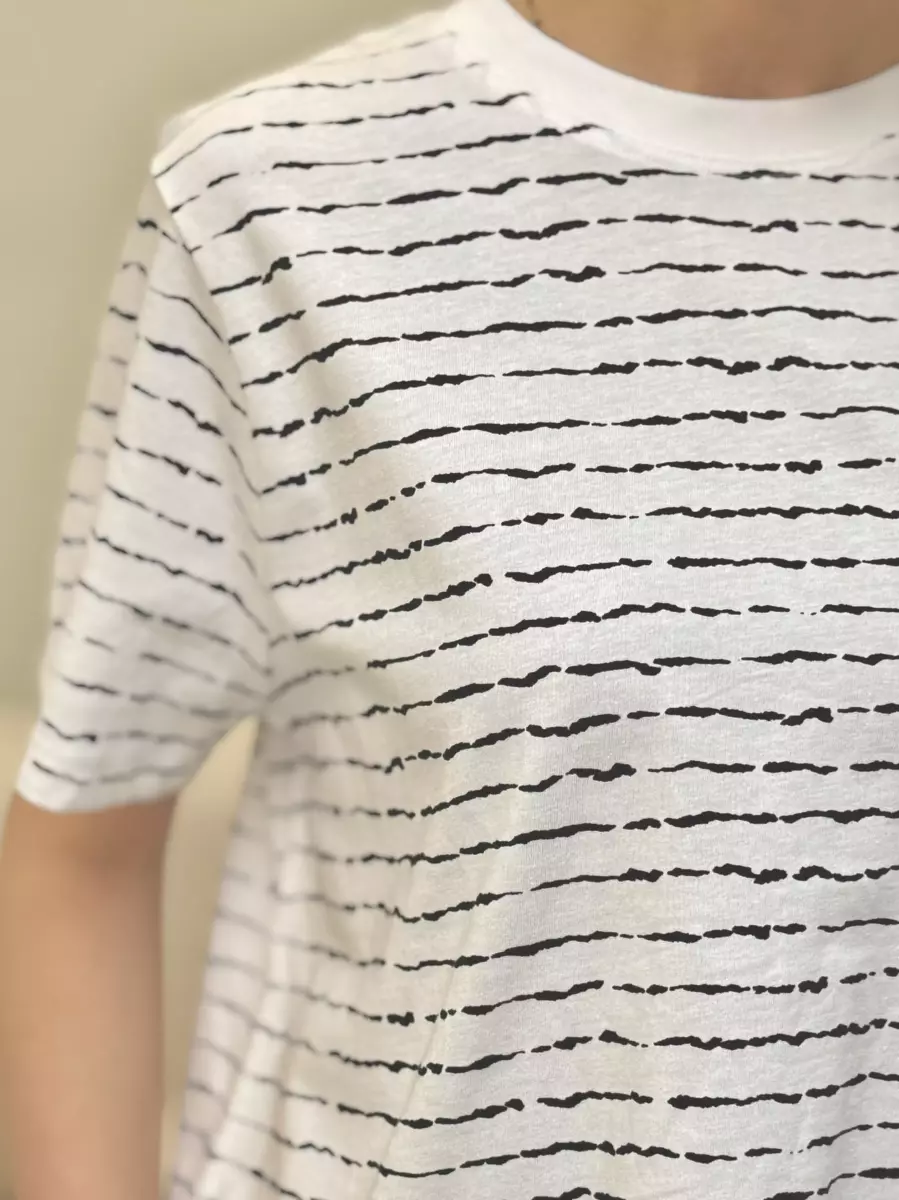 تیشرت راه راه دوطرح( سفید /سرمه ای)