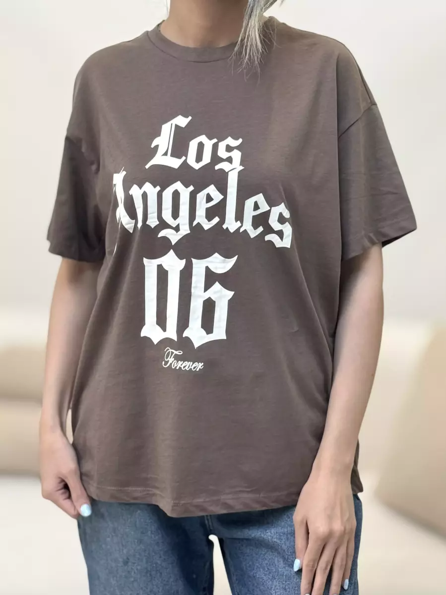 تیشرت قهوه ای defacto